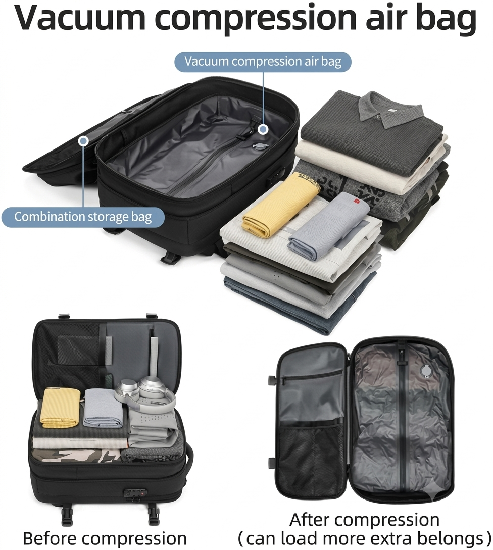 PacknTrip™ ProPack — Vacuum Compression Travel Backpack