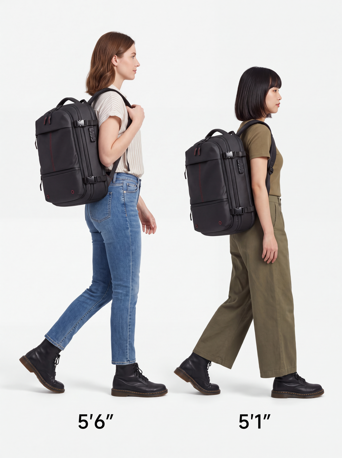 PacknTrip ProPack, Midnight Black, Stitched Carry-On, size comparison